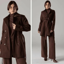 [Compre 1 Leve 2] Casaco Feminino Lã Batida Alongado Milano