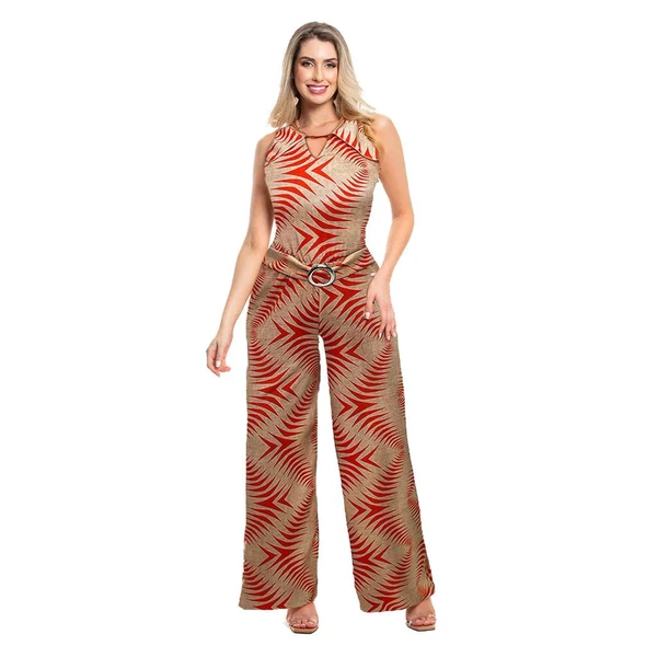 Macacão Pantalona Elegante Moda Feminina