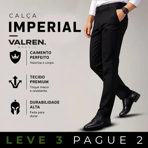 [LEVE 3 PAGUE 2] Calça Masculina Imperial em Alfaiataria Premium (Luxo Masculino em Cada Detalhe)