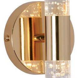 Luminária Arandela Dourada Cristal