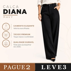 [LEVE 3 PAGUE 2] Calça Feminina Sofia em Sarja e Elastano (Leveza, beleza e muito estilo!)
