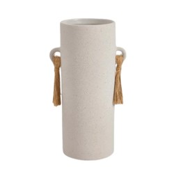 Vaso em Cerâmica com Corda Off White 26,5cm