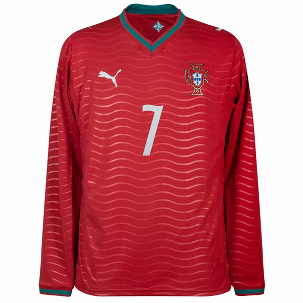 Camisa Seleção Portugal Home 2026/27 Ronaldo 7 - Manga longa
