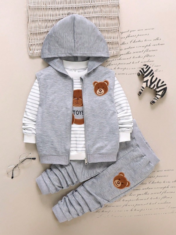 Conjunto Moletom Bear Cinza