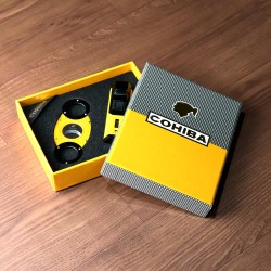 Kit Cohiba Anniversary - Cortador Metal e Isqueiro (3 chamas)