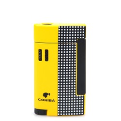 Isqueiro Maçarico com Furador Cohiba 512 - Amarelo (1 Chama)