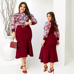 Vestido Feminino Midi Botao Com Cinto Moda Evangelica Tamanho Grande Tendencia Manga 3/4