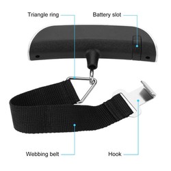 Balança portátil digital display lcd 110lb/50kg bagagem eletrônica pendurado mala de viagem pesa saco de bagagem ferramentas de equilíbrio de peso