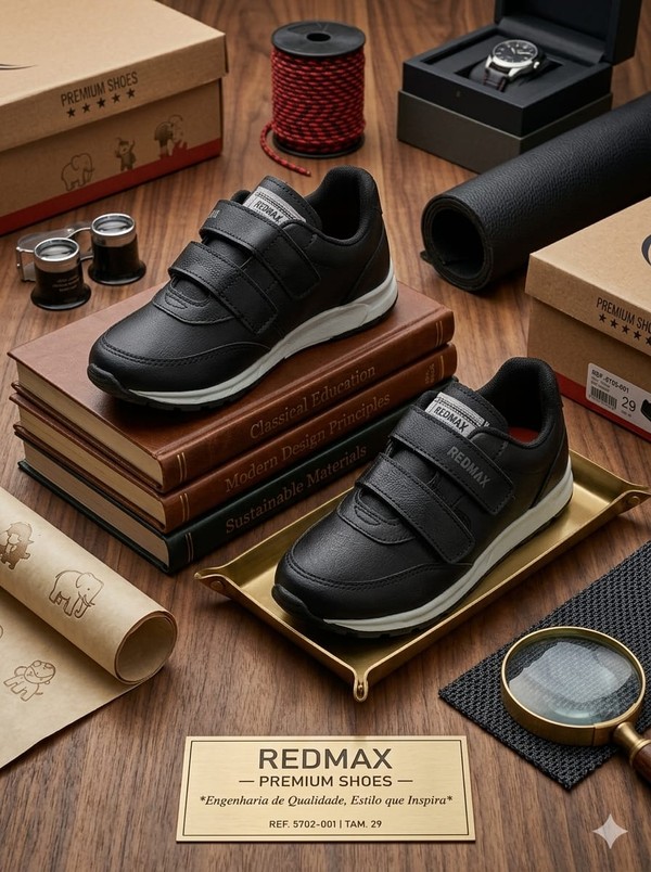 TENIS COLLEGE STYLE REDMAX PRETO 5705003