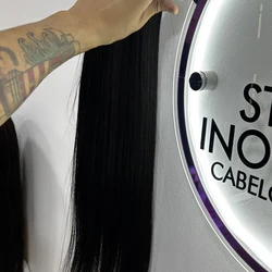 Cabelo Vietnamita Castanho Esc. Liso - 55cm (100g)