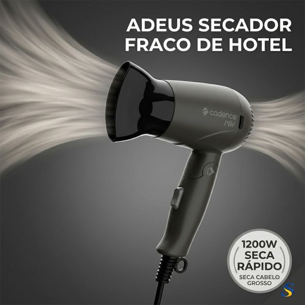Secador Cadence Plié SEC190 Dobrável 1200W Bivolt 