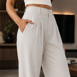 [LEVE 3 PAGUE 2] Calça Feminina Helena em Seda Gelo e Elastano (Elegante, confortável e irresistível!)