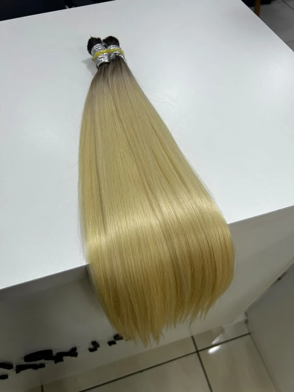 Cabelo Vietnamita Loiro Raiz Escura 55cm - 100gr