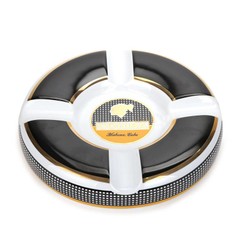 Cinzeiro para 4 Charutos Cohiba - Redondo Branco Luxo