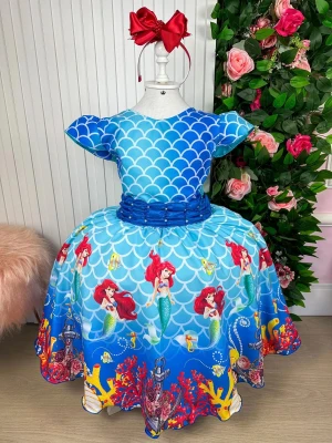 Vestido Temático - Pequena Sereia  