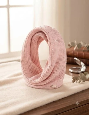 GOLA TRICOT CRISTAIS ROSA PITUCHINHUS  20931