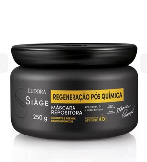 máscara regeneração pós química siage Eudora 250g