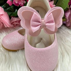 Sapatilha Flor Di MIla - Rosa Bebê Glitter