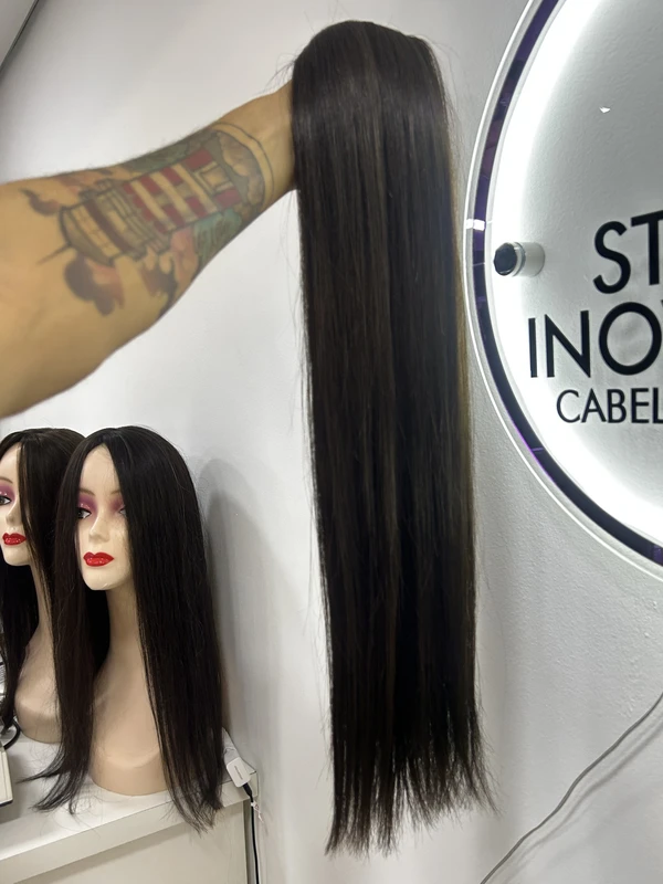 Cabelo Vietnamita 65cm Castanho Claro - 100gr