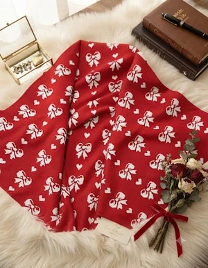 CAPA TRICOT LACINHOS E  PELE VERMELHO 20916 PITUCHINHUS