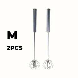 Batedor de ovos de aço inoxidável, misturador semiautomático durável para mistura de creme de ovo sem esforço, agitação e batida para cozimento de cozinha