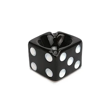 Cinzeiro para Cigarro de Cerâmica - Dado Preto