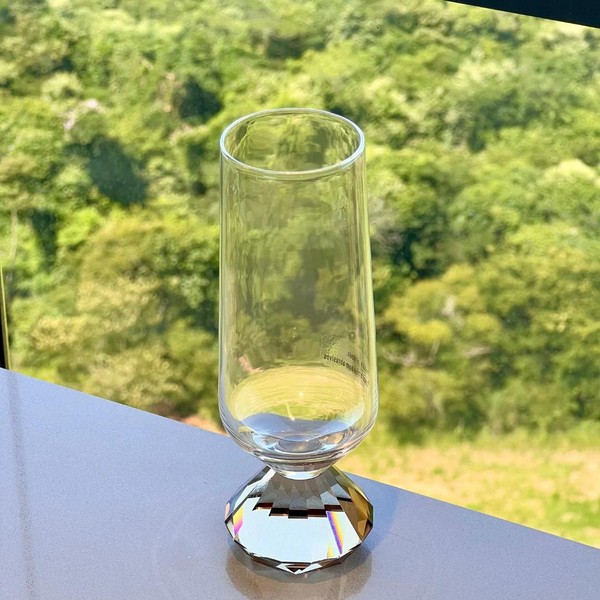 Taça de Vidro para Champanhe Diamante Âmbar