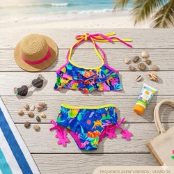 BIQUINI KIDS INTER CLARA ESTAMPA DINO FUNDO DO MAR SIRI KIDS COLORIDO - 37293