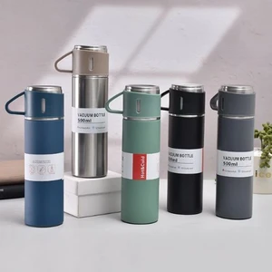 Garrafa Térmica 500ml em Aço Inoxidável com 3 Xícaras