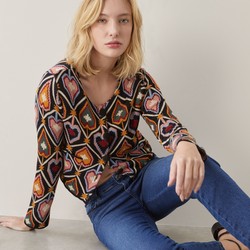 Jaqueta Cropped Tricot Jacquard  - Anturio Wallpaper