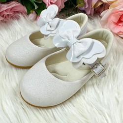 Sapatilha Flor Di MIla - Branca Com Glitter