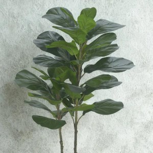 Árvore Ficus Lyrata Toque Real Com Pote Verde 1m