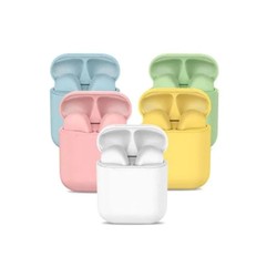 Fone de ouvido bluetooth colorido i12 com controle de toque