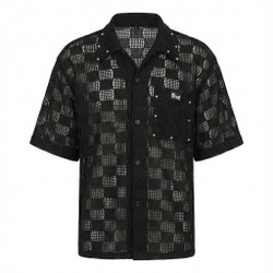 Camisa malha crochet miami Black