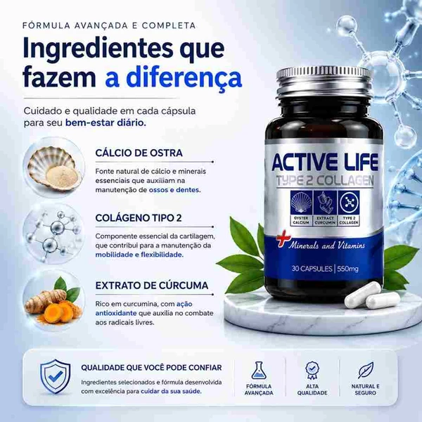 Active Life - Mobilidade e conforto para sua rotina - Kit com 2 frascos