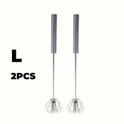 Batedor de ovos de aço inoxidável, misturador semiautomático durável para mistura de creme de ovo sem esforço, agitação e batida para cozimento de cozinha