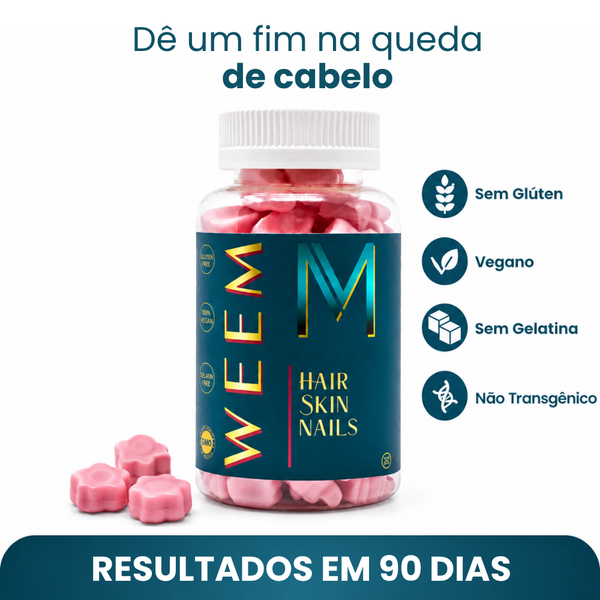 Weem Hair™ — Gomas Fortalecedoras — Cabelo, Unha e Pele