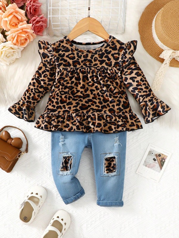 Conjunto Jeans Leopard