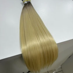 Cabelo Vietnamita Loiro Raiz Escura 55cm - 100gr