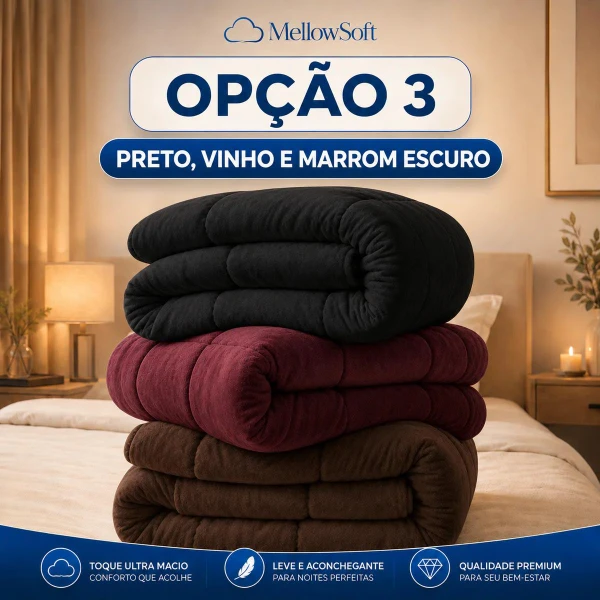 [COMPRE 1, LEVE 3] MellowSoft™ Edredom Premium Algodão Turco - Conforto de Hotel 5 Estrelas 