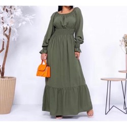 Vestido Longo Feminino Verde Menta Manga Longa Lastex Elegante Moda Evangélica