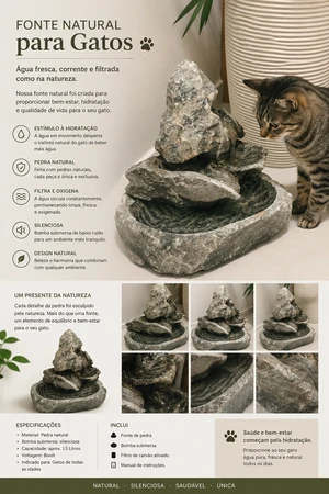 Fonte Natural para Gatos