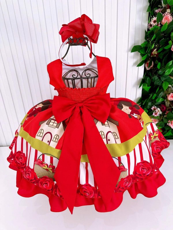 Vestido Temático - Chapeuzinho Vermelho Com Capa
