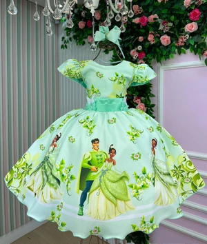 Vestido Temático Luxo - Princesa Tiana 