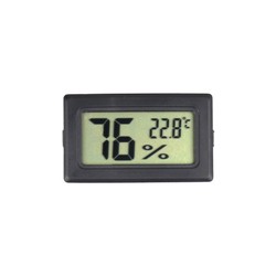 Termo Higrômetro Digital Meglio Quadrado - Preto