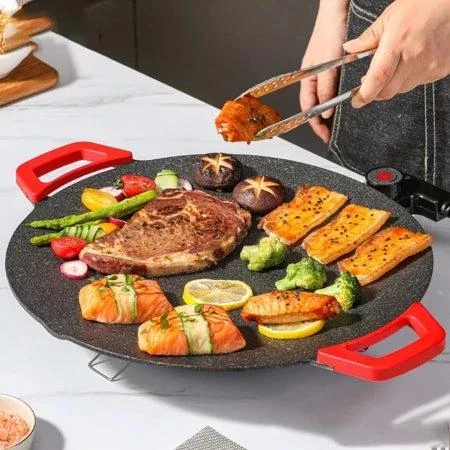 PowerGrill - Grill Elétrico Antiaderente de Pedra Vulcânica Maifan Stone - Entrega Grátis