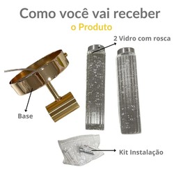 Luminária Arandela Dourada Cristal