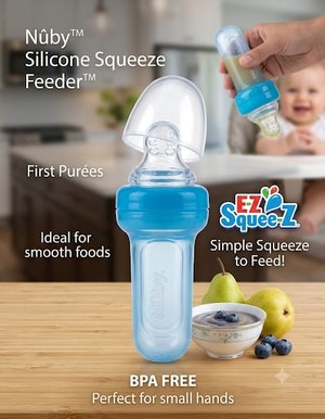 ALIMENTADOR DE SILICONE AZUL