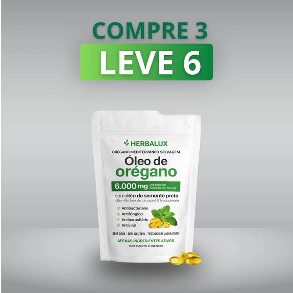 Óleo de Orégano - 10% de Desconto no Pix + Frete Grátis