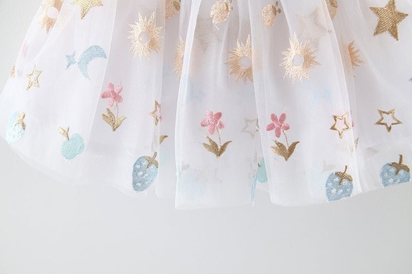Vestido Tule Estrelinhas